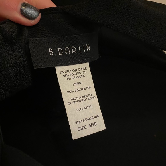 Black fit & flare cocktail dress w/ strappy top - NWT from Macy's - Picture 6 of 7